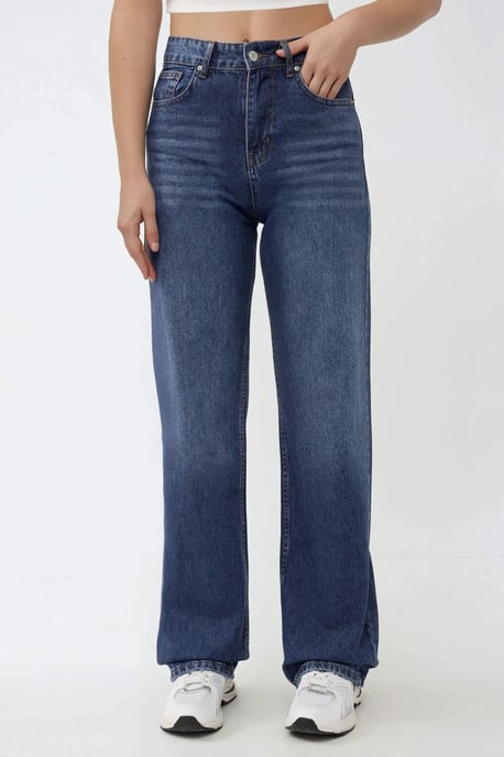 Hoge Taille Recht Gesneden Jeans - Image 1