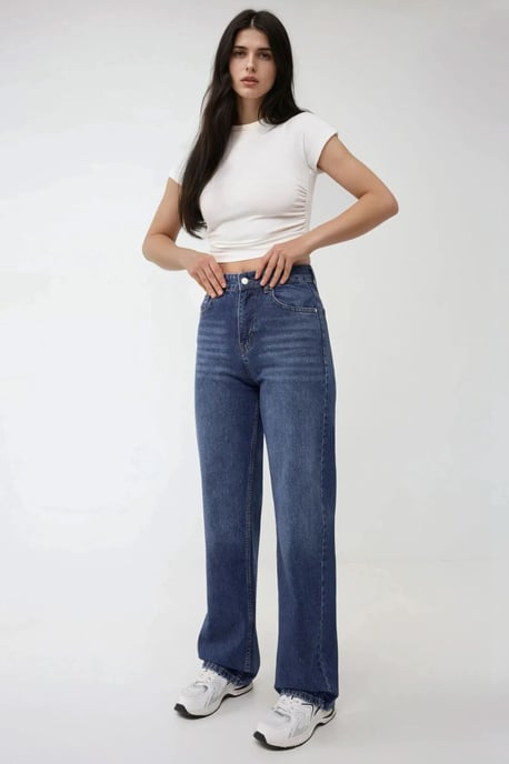 Hoge Taille Recht Gesneden Jeans - Image 3