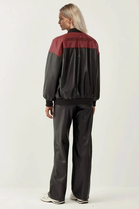 Nepleren Oversized Bomberjack met Patches - Image 2