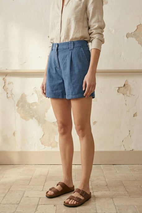 Hoge Taille Brede Pijpen Tailored Shorts - Image 3