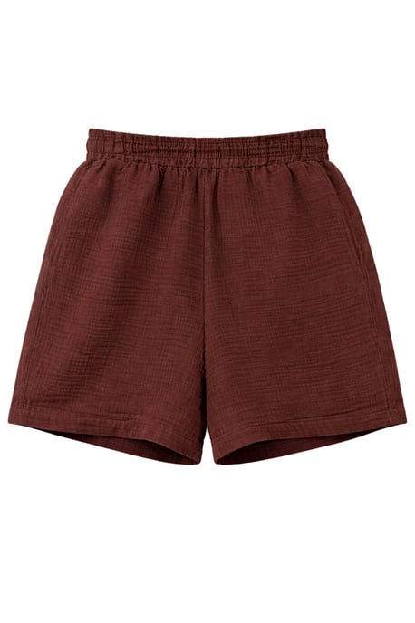 Hoge Taille Textuur Katoenen Shorts - Image 3
