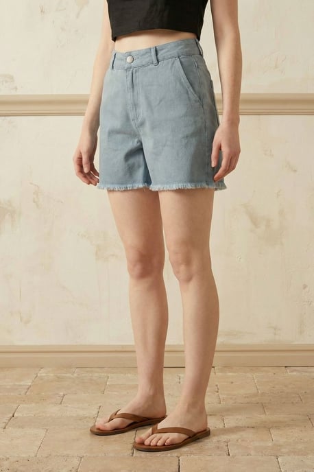Hoogwaardige brede denimshorts met hoge taille - Image 2
