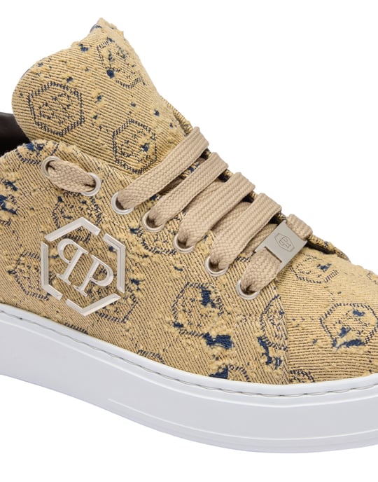 Low-Top Sneakers Jacquard Monogram - Image 2