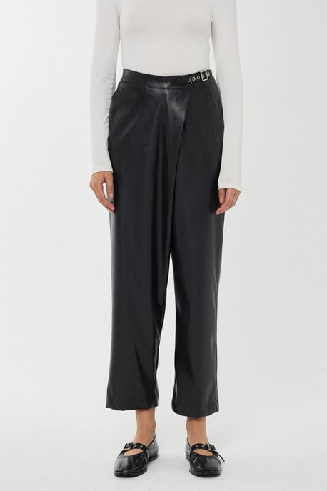 Hoge taille neplederen korte broekleggings - Image 2