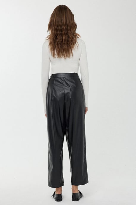 Hoge taille neplederen korte broekleggings - Image 5
