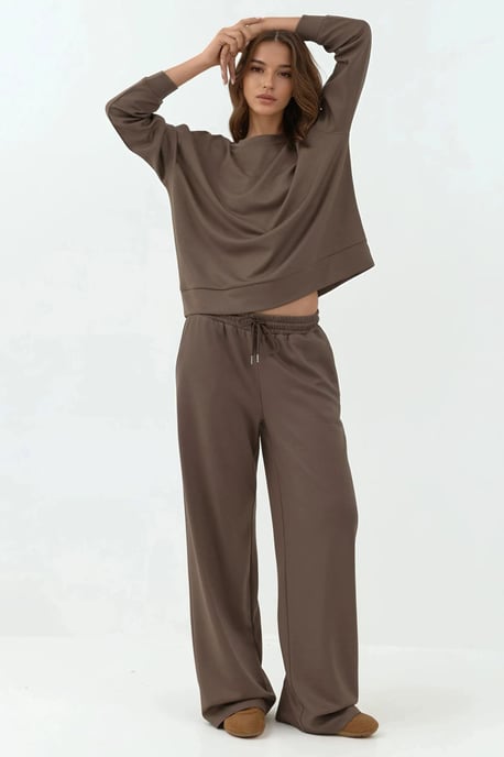 Zachte Modal Touch Wide Leg Sweatpants - Image 3