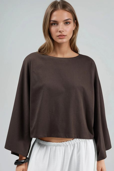 Losse Fit Bootnek Blouse - Image 1