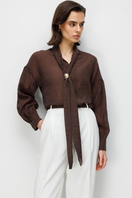V-hals Blouse met Strikdetails - Image 2