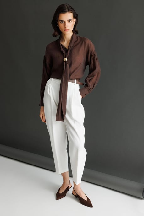 V-hals Blouse met Strikdetails - Image 6