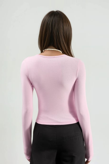 Langarmige Ronde Hals Blouse - Image 4