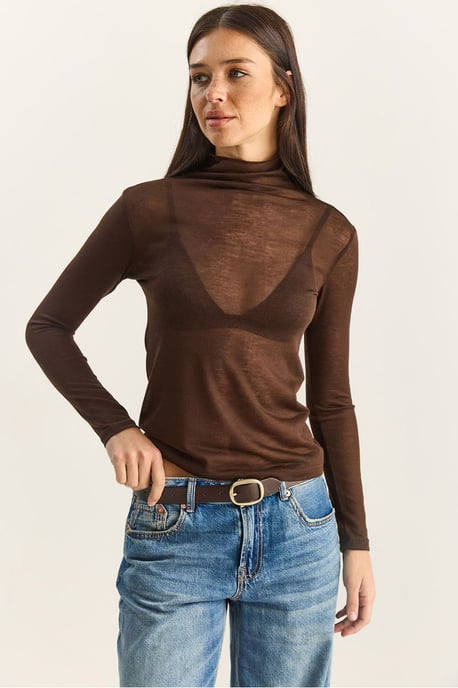 Aangesloten Lange Mouwen Colblouse - Image 3