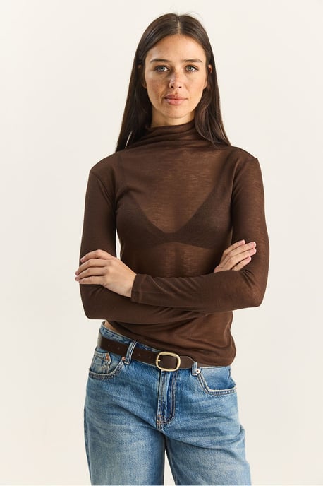Aangesloten Lange Mouwen Colblouse - Image 4