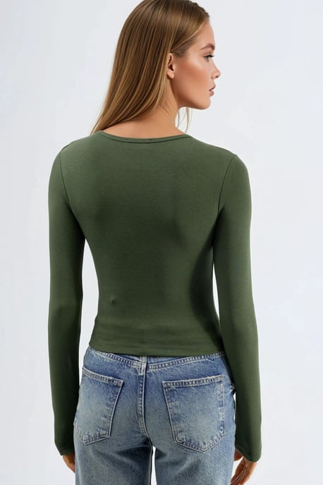 Lange Mouwen Crew Neck Blouse - Image 3