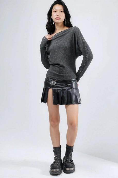 Bootneck Blouse met Steenaccessoire - Image 5