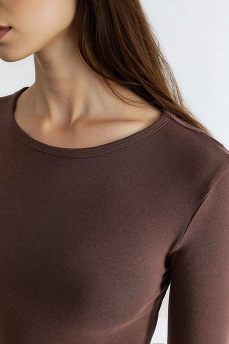 Langarm T-shirt met ronde hals - Image 4