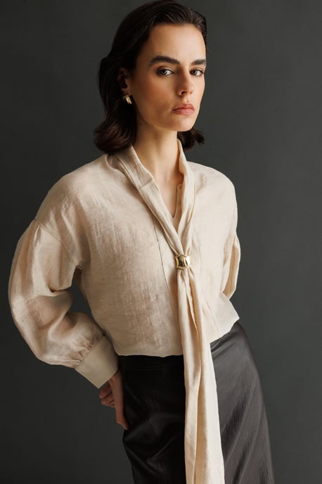 V-hals Blouse met Strikdetails - Image 6