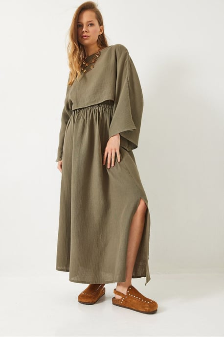 Textuur Blouse en Rok Set met Ronde Hals - Image 2