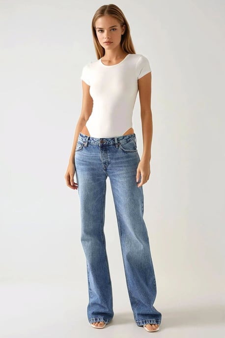 Slim Fit Crew Neck Gebreide Bodysuit - Image 2