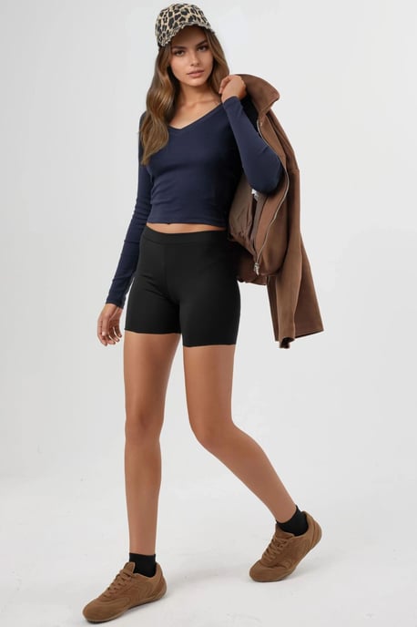 V-hals Lange Mouwen Aansluitende Blouse - Image 5