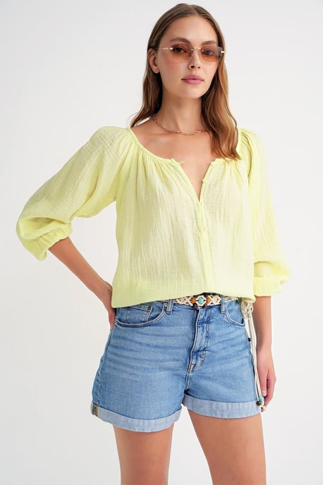 Geknoopte Muslin Blouse - Image 1