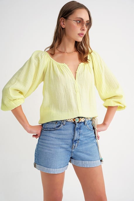 Geknoopte Muslin Blouse - Image 4