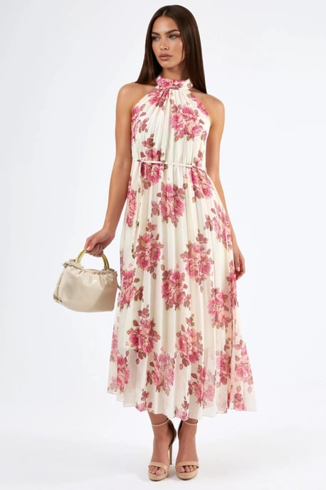 Floral Maxi-jurk met Strikdetail - Image 1