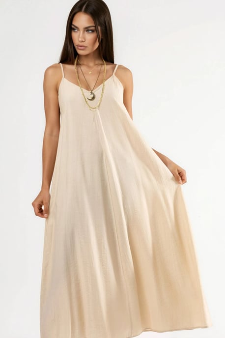 V-hals Midi Slipdress - Image 4