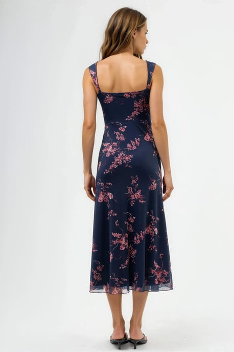 Bloemen Midi-jurk met Hart Kraag - Image 4