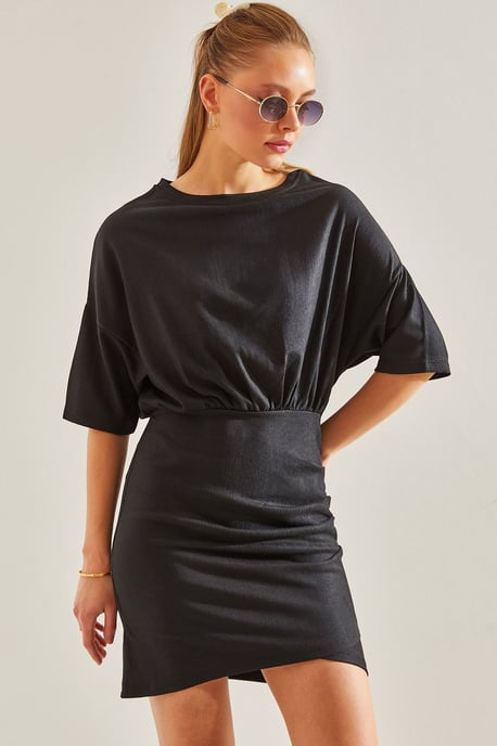 Comfort Fit Mini Jerseykleed met Ronde Hals - Image 1