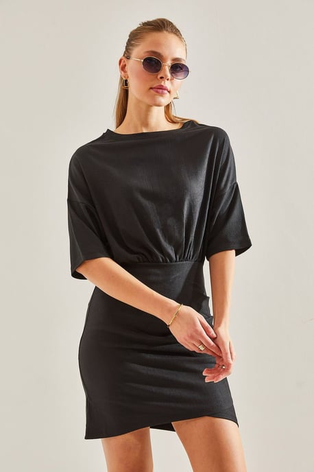 Comfort Fit Mini Jerseykleed met Ronde Hals - Image 2