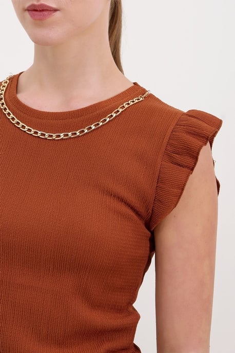 Geborduurde Textuur Crew Neck Blouse - Image 5