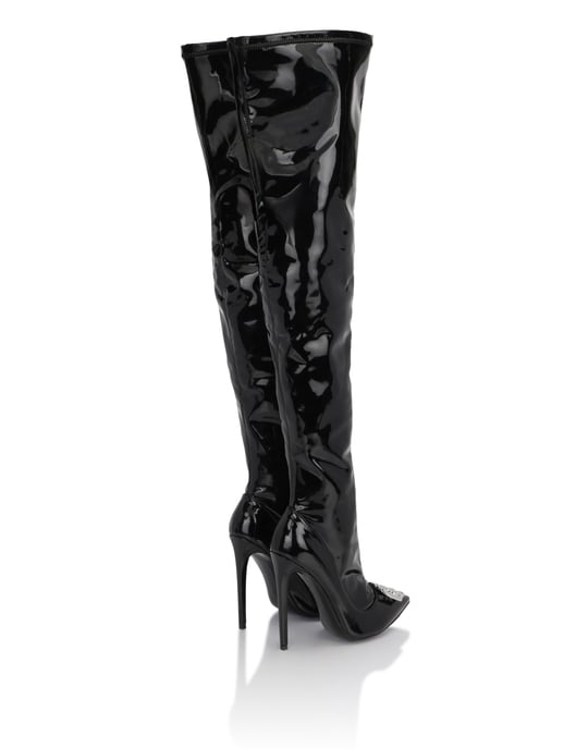 Laarzen Hakken Overknees Gothic Plein - Image 4