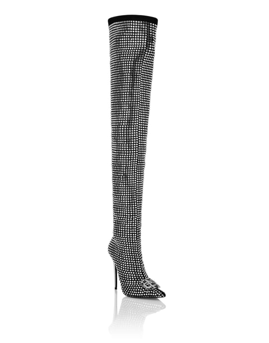 Laarzen Hakken Overknees Gothic Plein - Image 1
