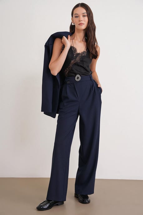 Hoge Taille Rechte Pijpen Broek - Image 2