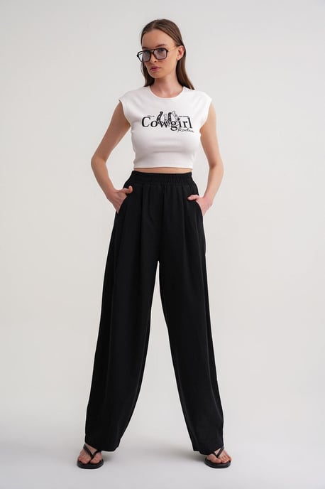 Rechtaf Fit Linnen Broek - Image 1