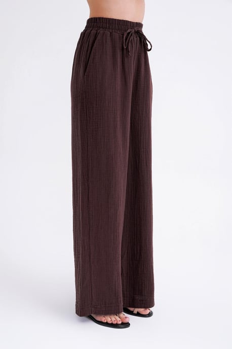 Hoge Taille Textured Mousseline Stof Broek - Image 5