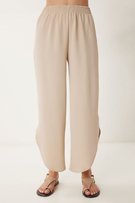 Wijde Pijp Textuur Pull-On Broek - Image 5