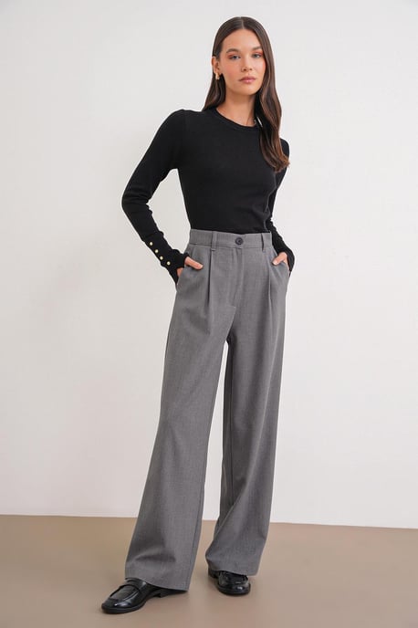 Hoge Taille Palazzo Broek met Zakken - Image 2