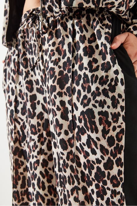Hoge Taille Luipaardprint Wijde Pantalon - Image 4
