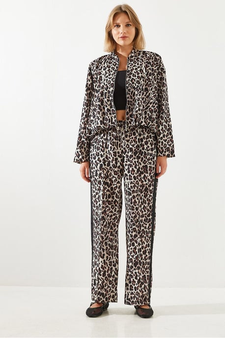 Hoge Taille Luipaardprint Wijde Pantalon - Image 6