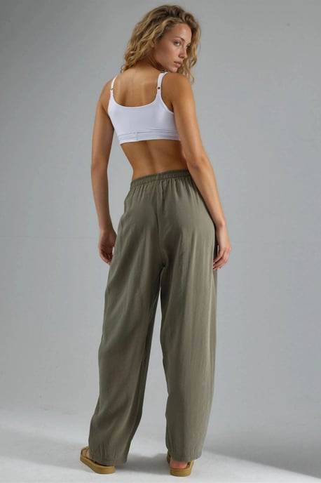 Brede Pijpen Plissé Broek - Image 3