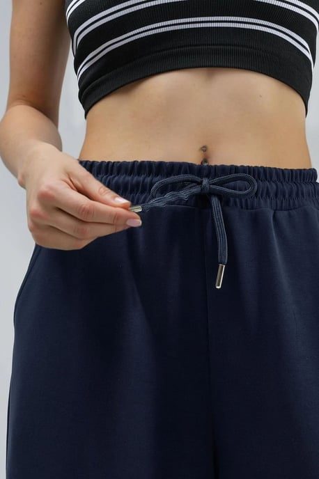 Midden Taille Wijde Pijpen Modal Broek - Image 6
