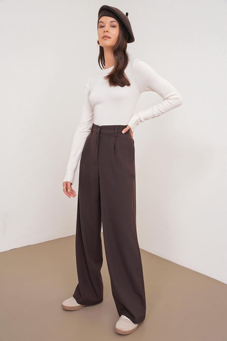 Hoge Taille Palazzo Broek met Zakken - Image 1