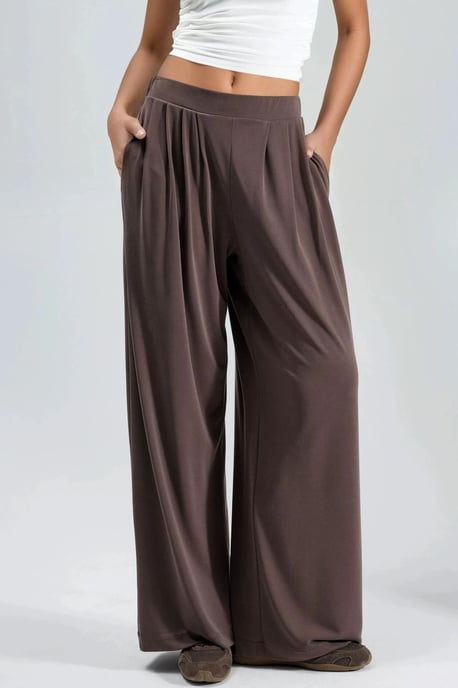 Plissé Wijd Pantalon met Zakken - Image 1