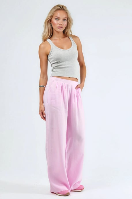 Brede Taille Pantalons met Plissé - Image 4