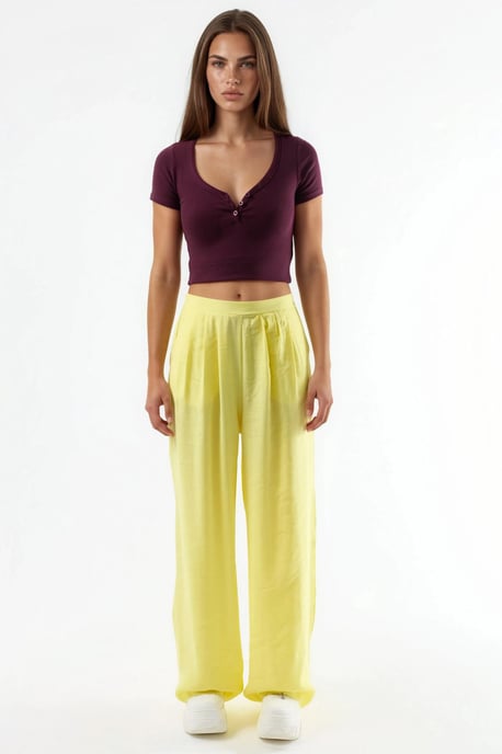 Brede Taille Pantalons met Plissé - Image 5