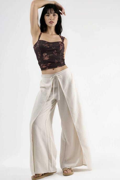 Trekkoord Taille Crepe Broek met Strikdetail - Image 5