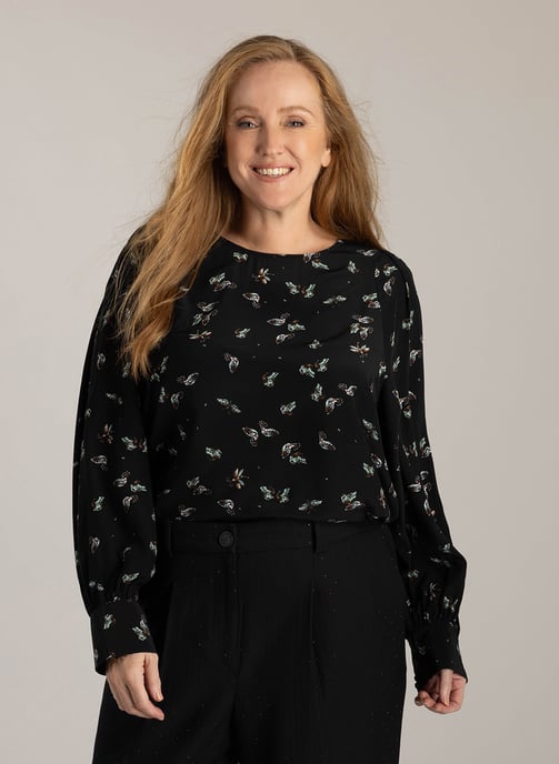 YEST CURVE Hanika Tops Black Multi Colour - Image 1