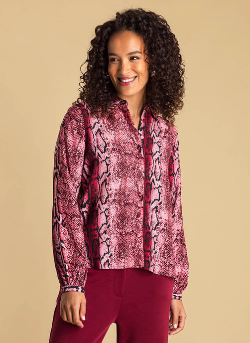 IVY BEAU Alisha Tops Dark Red/Multicolour - Image 1