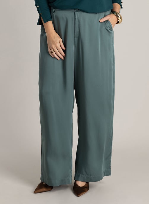 YEST CURVE Hasina Bottoms Dark Mint - Image 1